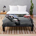 Isle of Man TT inspired plush blanket for motorcycle enthusiasts