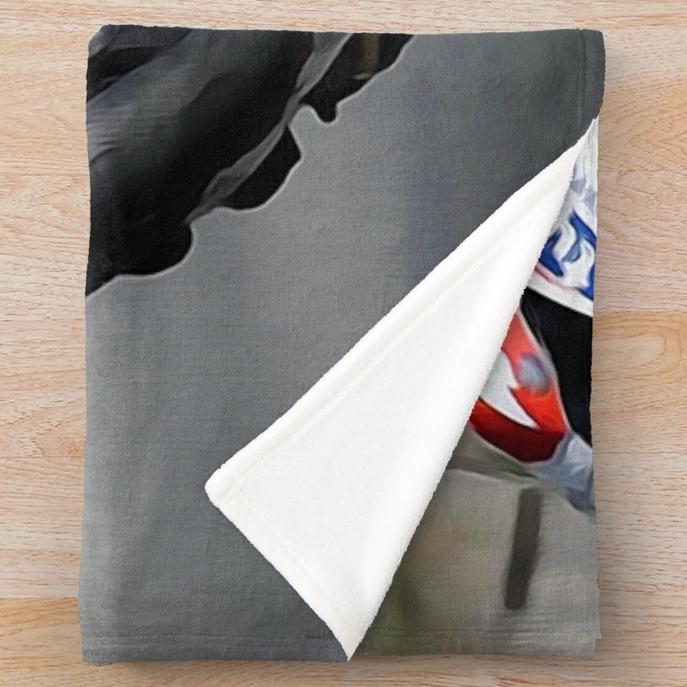 Isle of Man TT inspired plush blanket for motorcycle enthusiasts