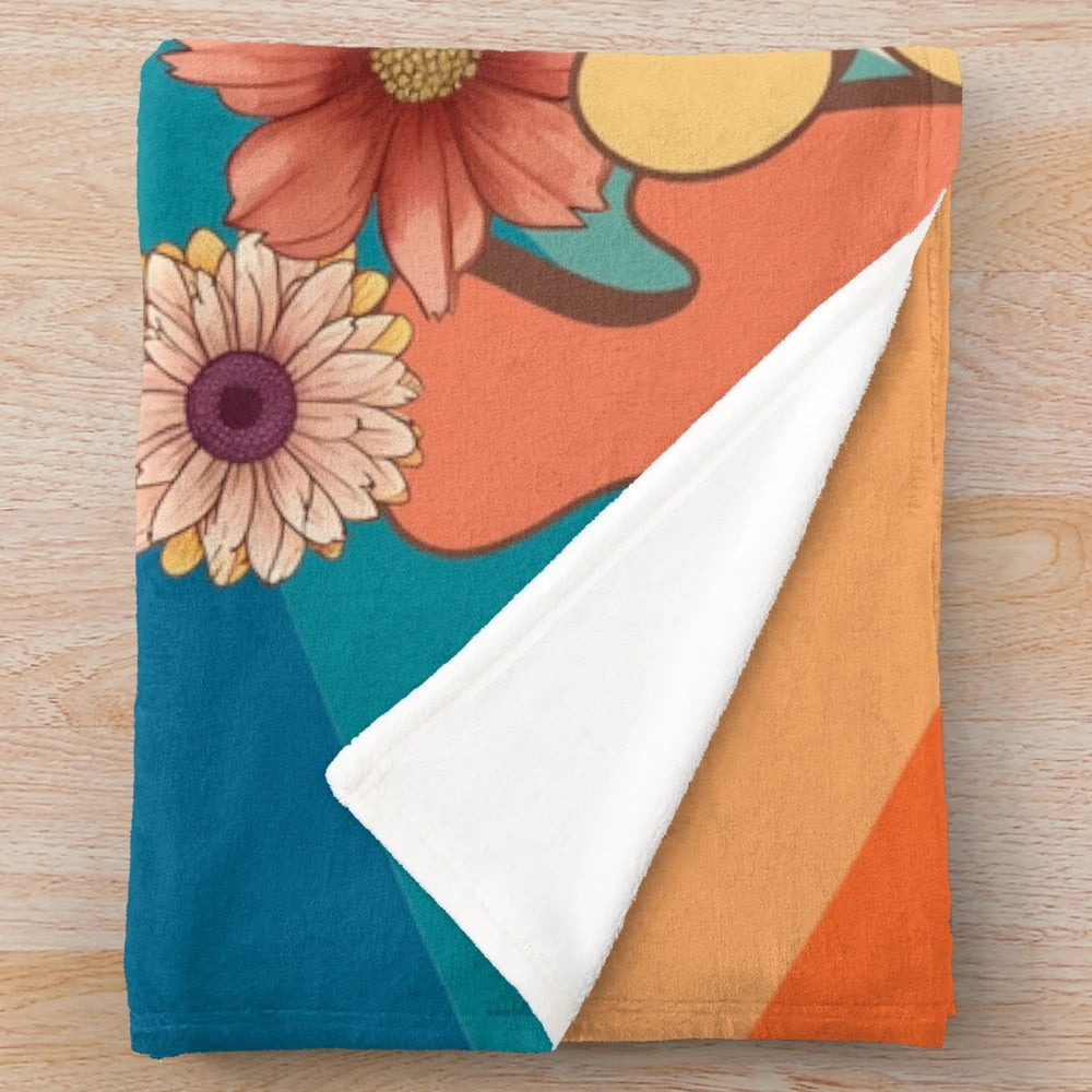 Italian Greyhound Retro Plush Blanket