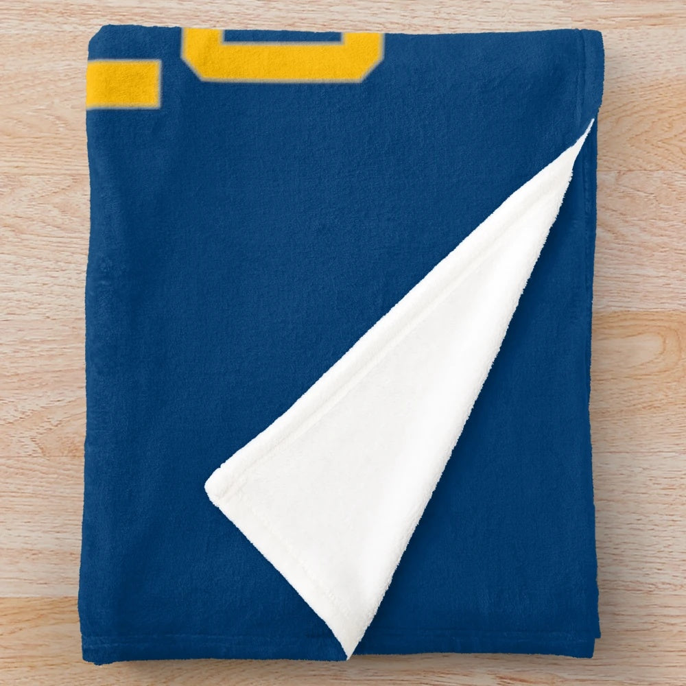Ithaca College plush blanket featuring the college logo