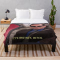 Cozy plush blanket featuring a "It's Britney Bitch" design, inspired by the popular TV show The Office