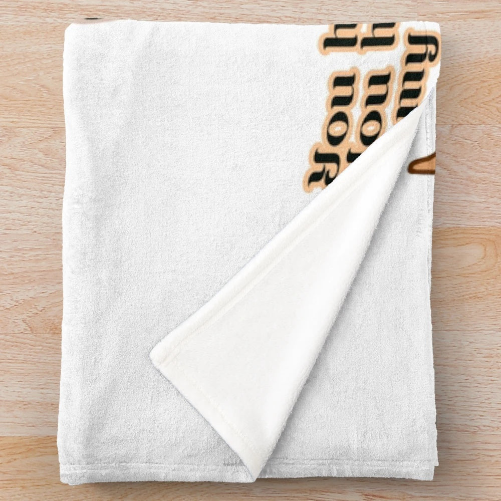 Soft and cozy plush blanket featuring the iconic "IT'S MY HOOVES" design from cult classic movies