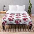 IUPUI-inspired plush blanket with a marble-like design in red and white