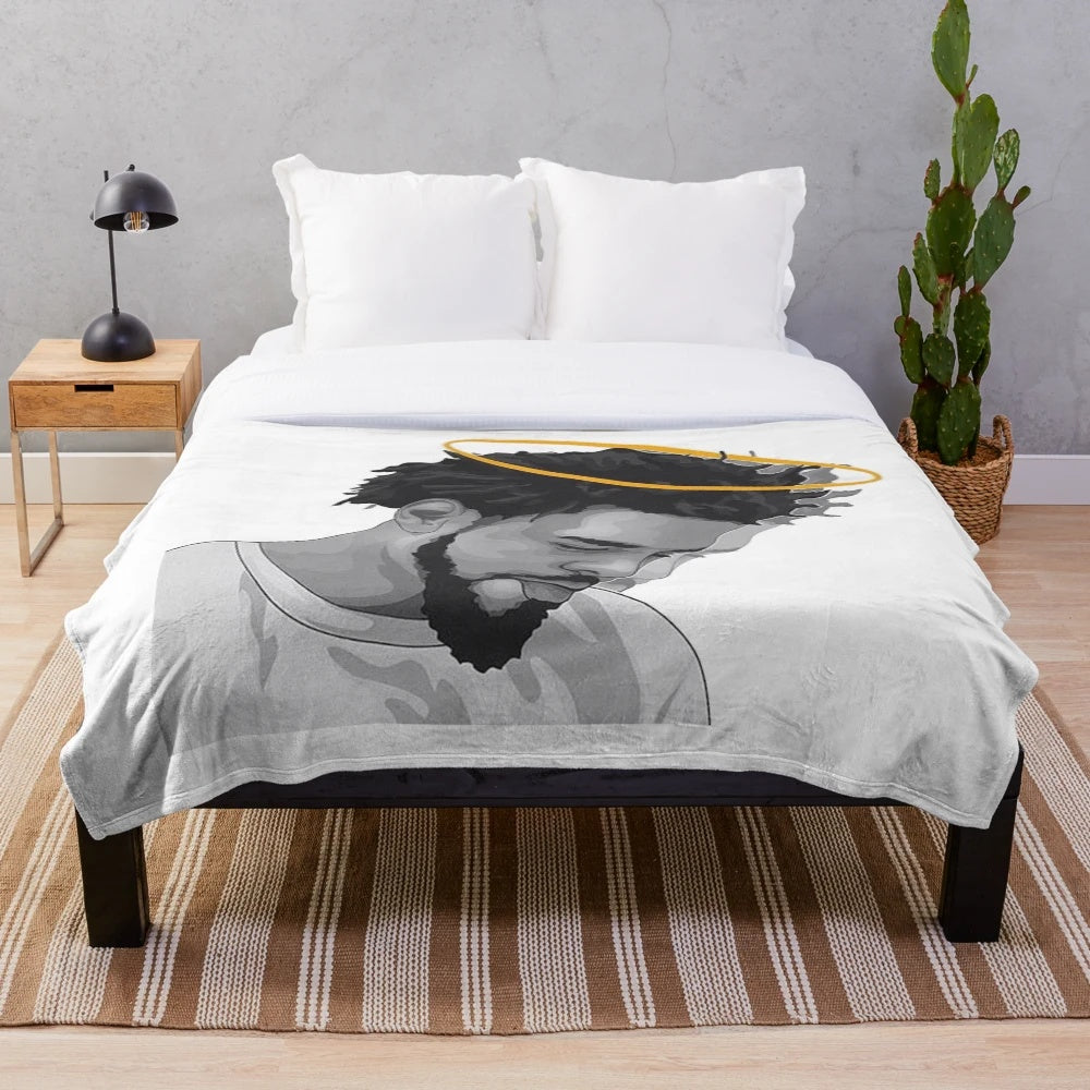 J Cole Inspired Plush Blanket