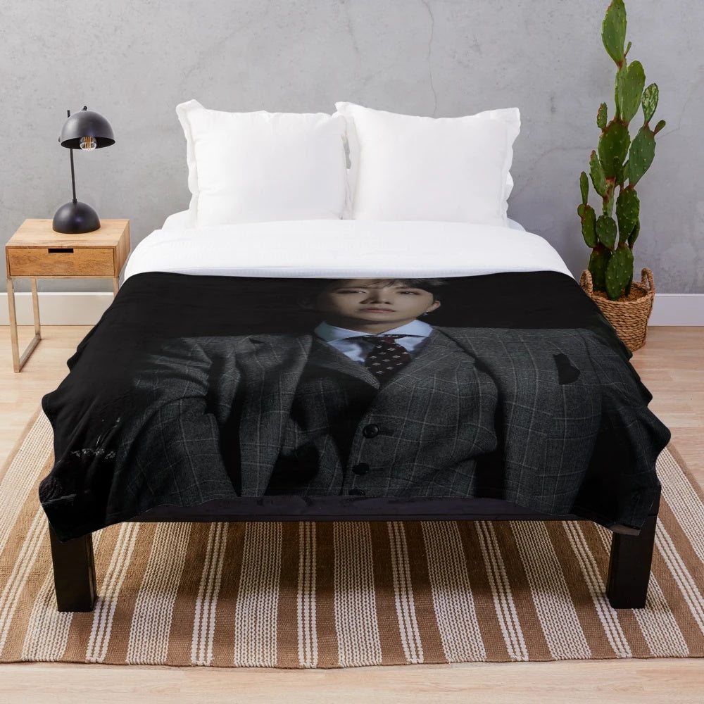 Soft and Snuggly J-Hope Plush Blanket for BTS ARMY