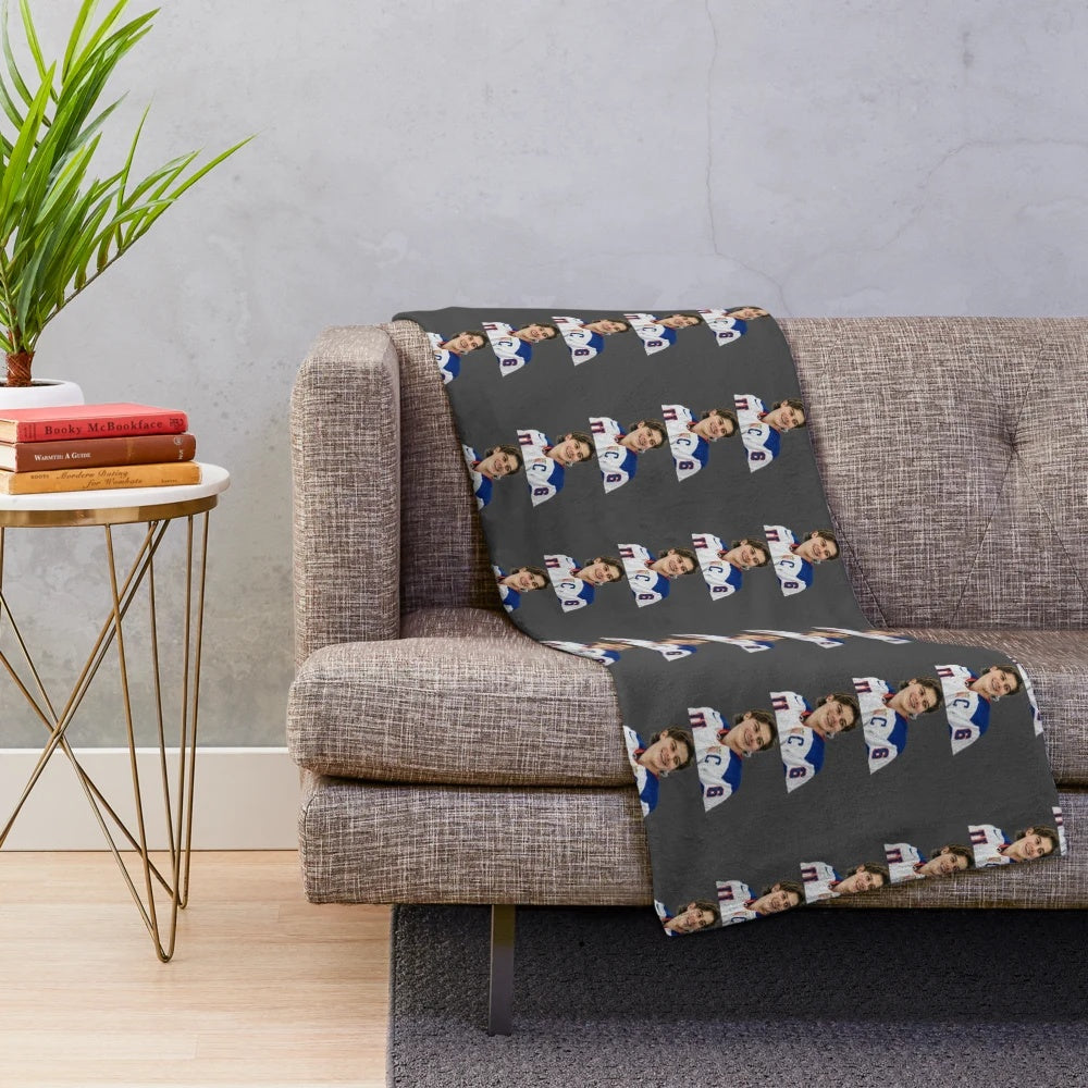 Jack Hughes Inspired Plush Blanket for Hockey Fans