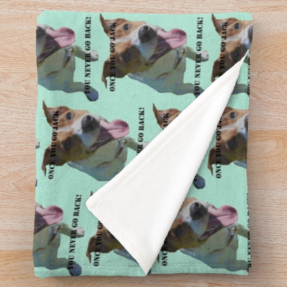 Jack Russell Terrier Plush Blanket with Cute Dog Design
