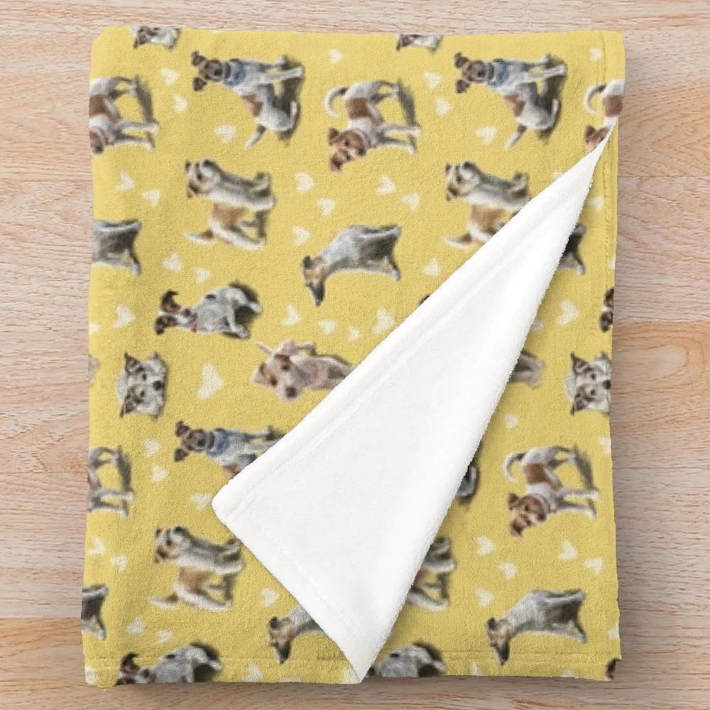 Jack Russell Terrier plush blanket with cute dog image