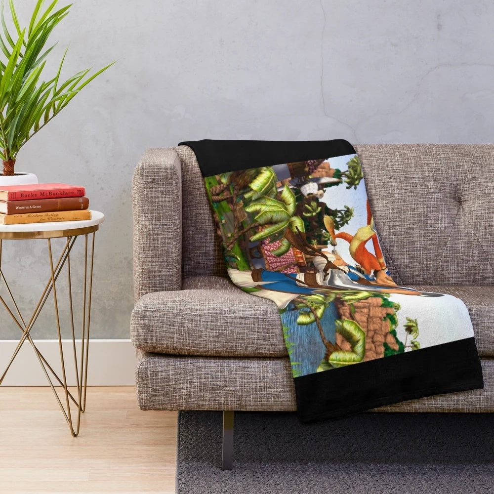 Jak and Daxter themed plush blanket