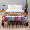 Jane Austen inspired plush blanket with antique book design