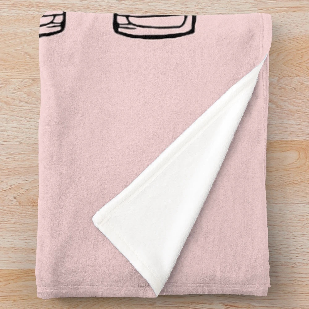 Soft plush blanket featuring literary quotes and characters from Jane Austen's classic novels