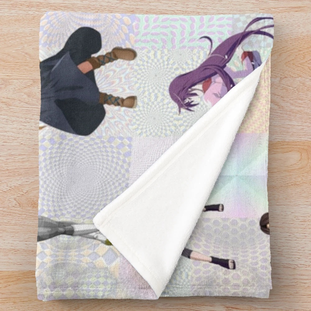 Soft and comfy plush blanket featuring Japanese anime characters