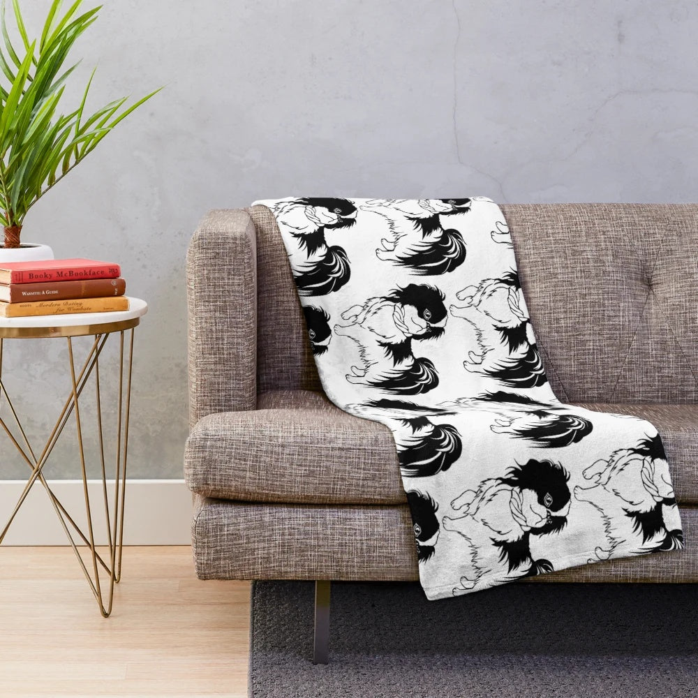 Japanese Chin Plush Blanket for Soft and Comfy Snuggle