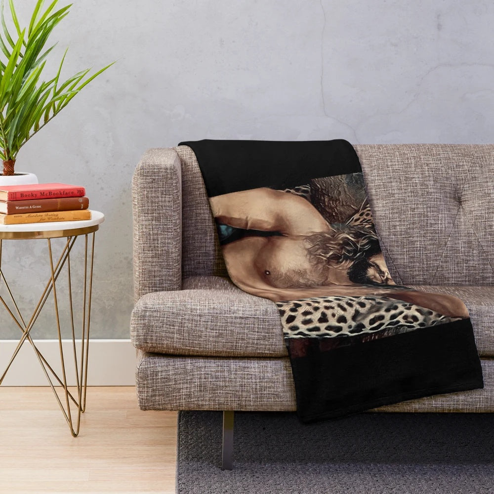 Jason Momoa inspired plush blanket