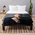 Plush blanket featuring action movie star Jason Statham