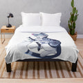 Jayfeather inspired plush blanket with warrior cats design