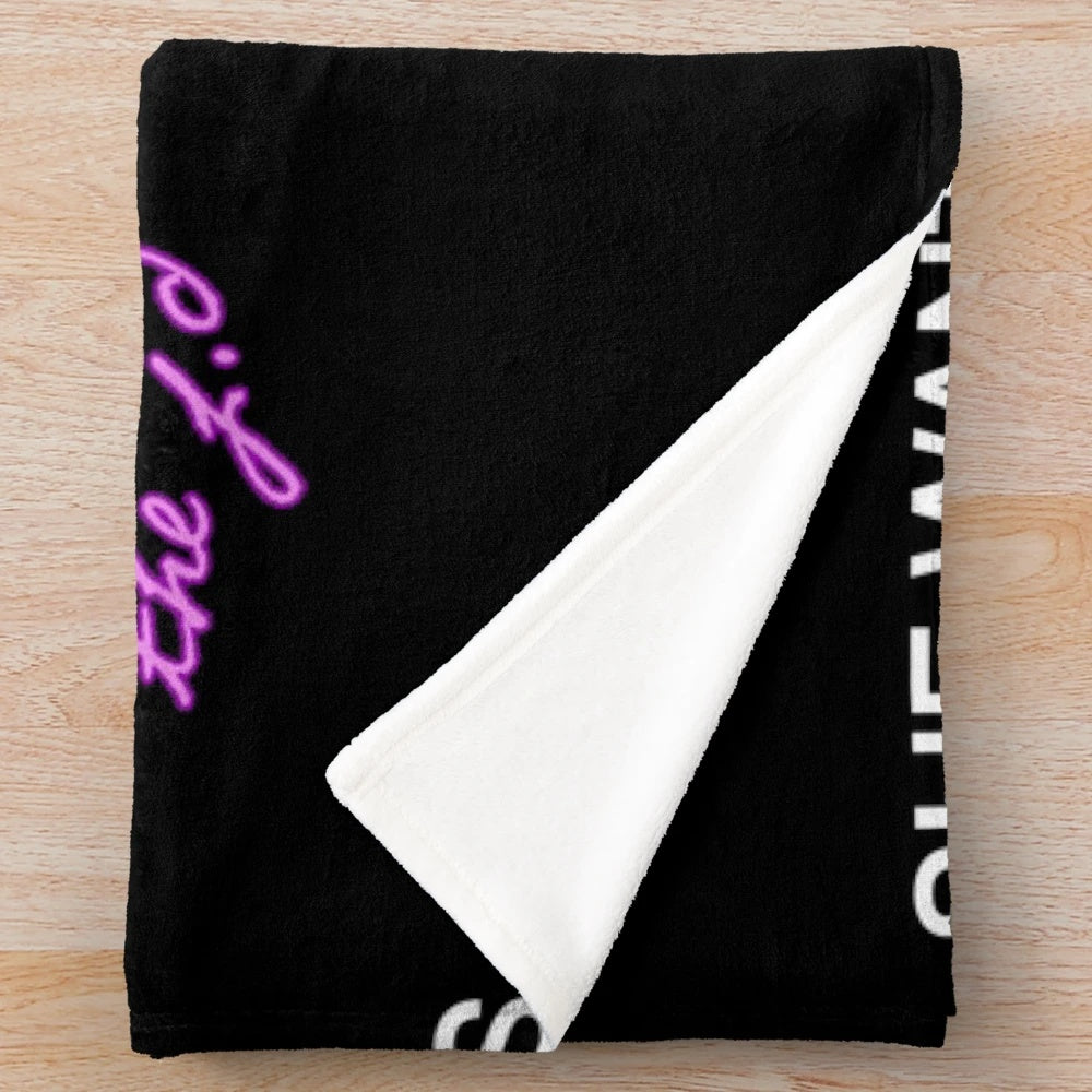 Soft and comfortable plush blanket with "She Wants the JD" design, ideal for law students and lawyers.