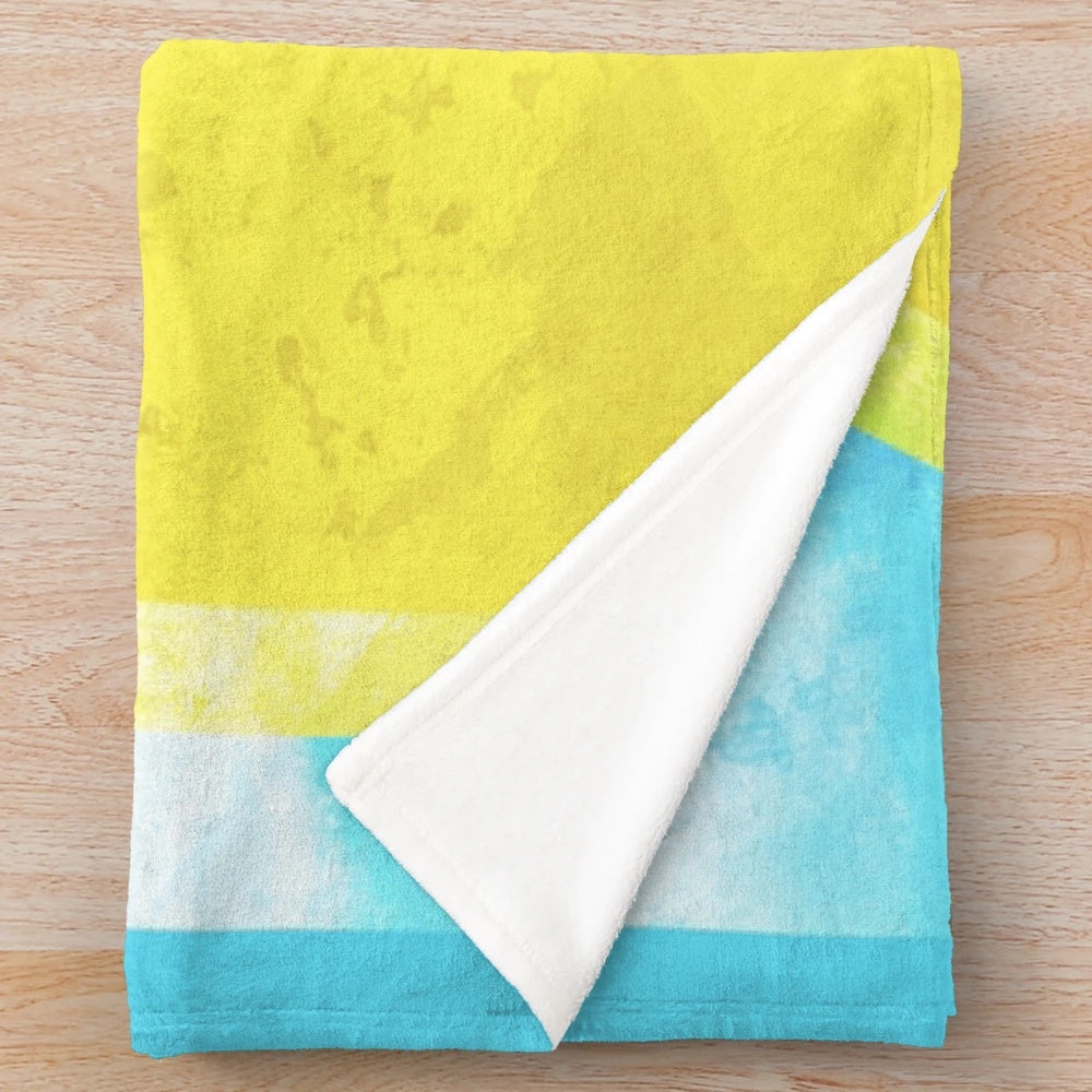 Jeff Goldblum inspired plush blanket with holy, heavenly, and fan art design