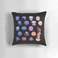 Soft, plush jellyfish pillow featuring a vibrant ocean-inspired design