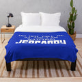 Plush blanket featuring the Jeopardy game show logo and design