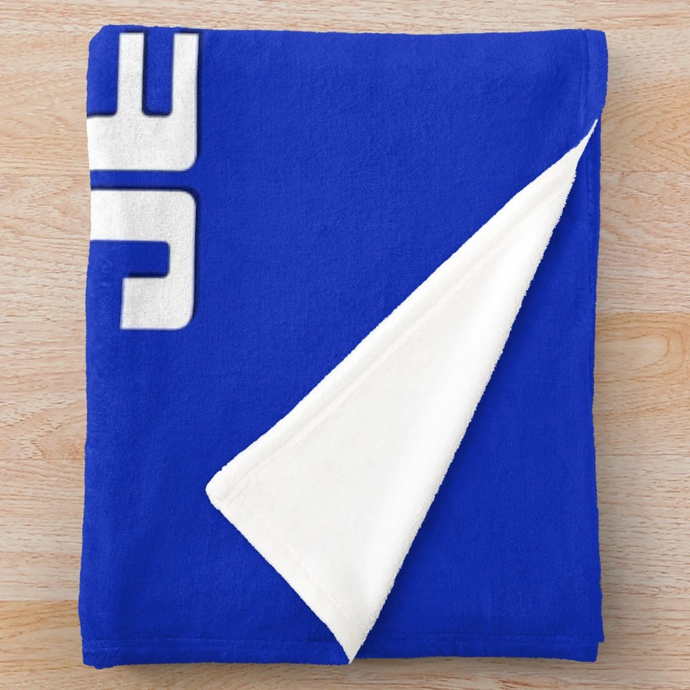 Plush blanket featuring the Jeopardy game show logo and design