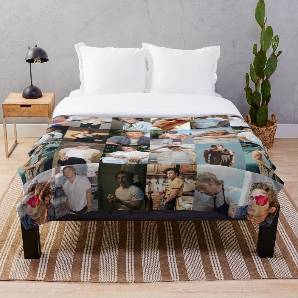 Soft and Plush Jeremy Allen White Inspired Blanket