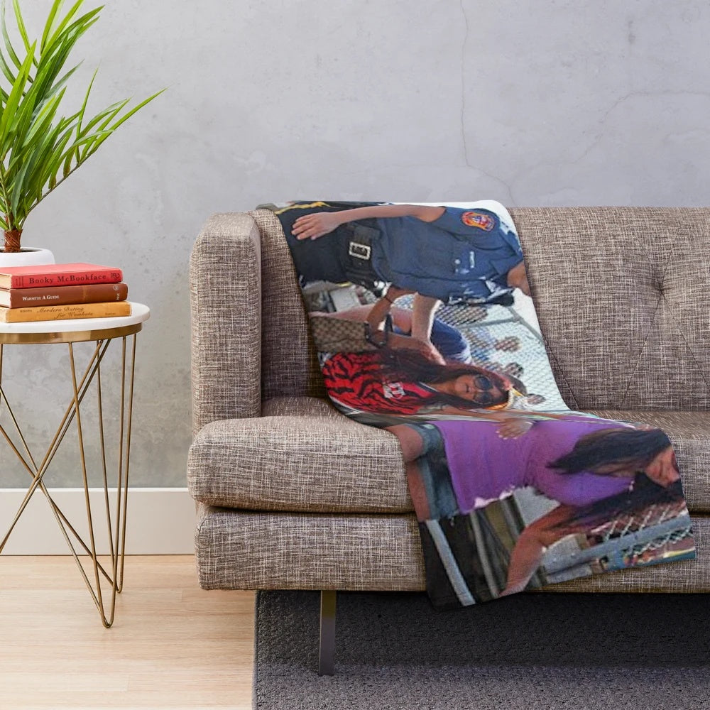 Plush blanket featuring a Jersey Shore-inspired design