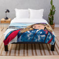 Plush blanket featuring Jessica Diggins, the American cross country skier