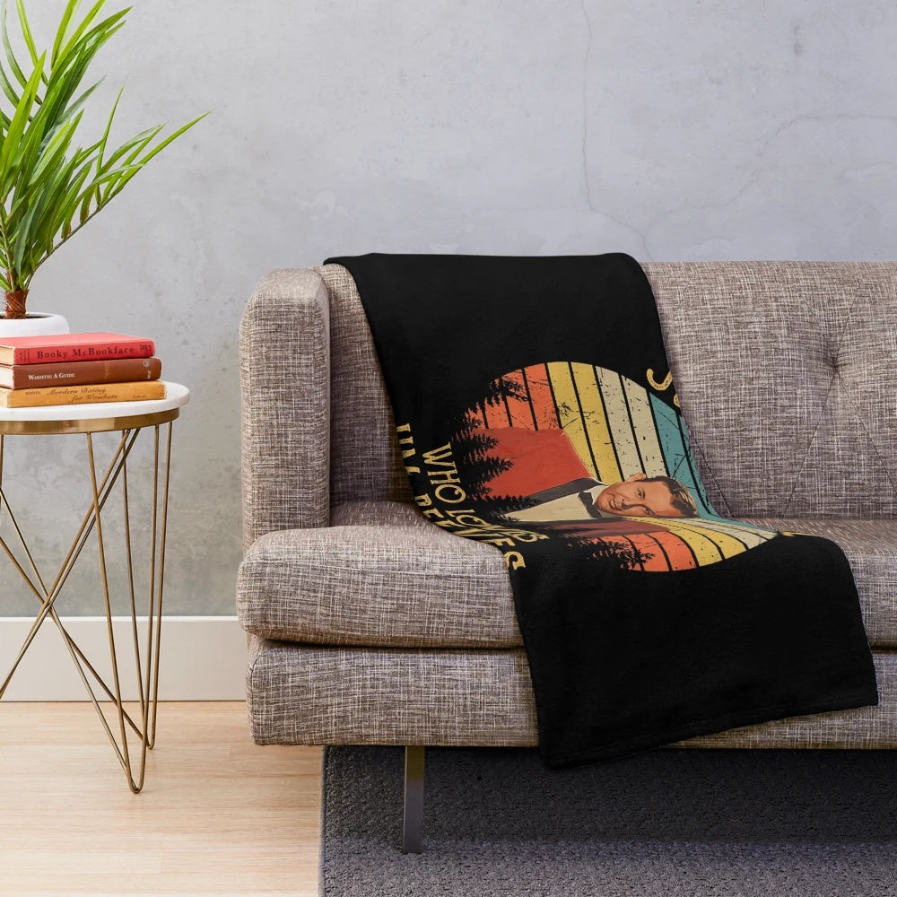 A cozy plush blanket featuring the image of legendary country music singer Jim Reeves