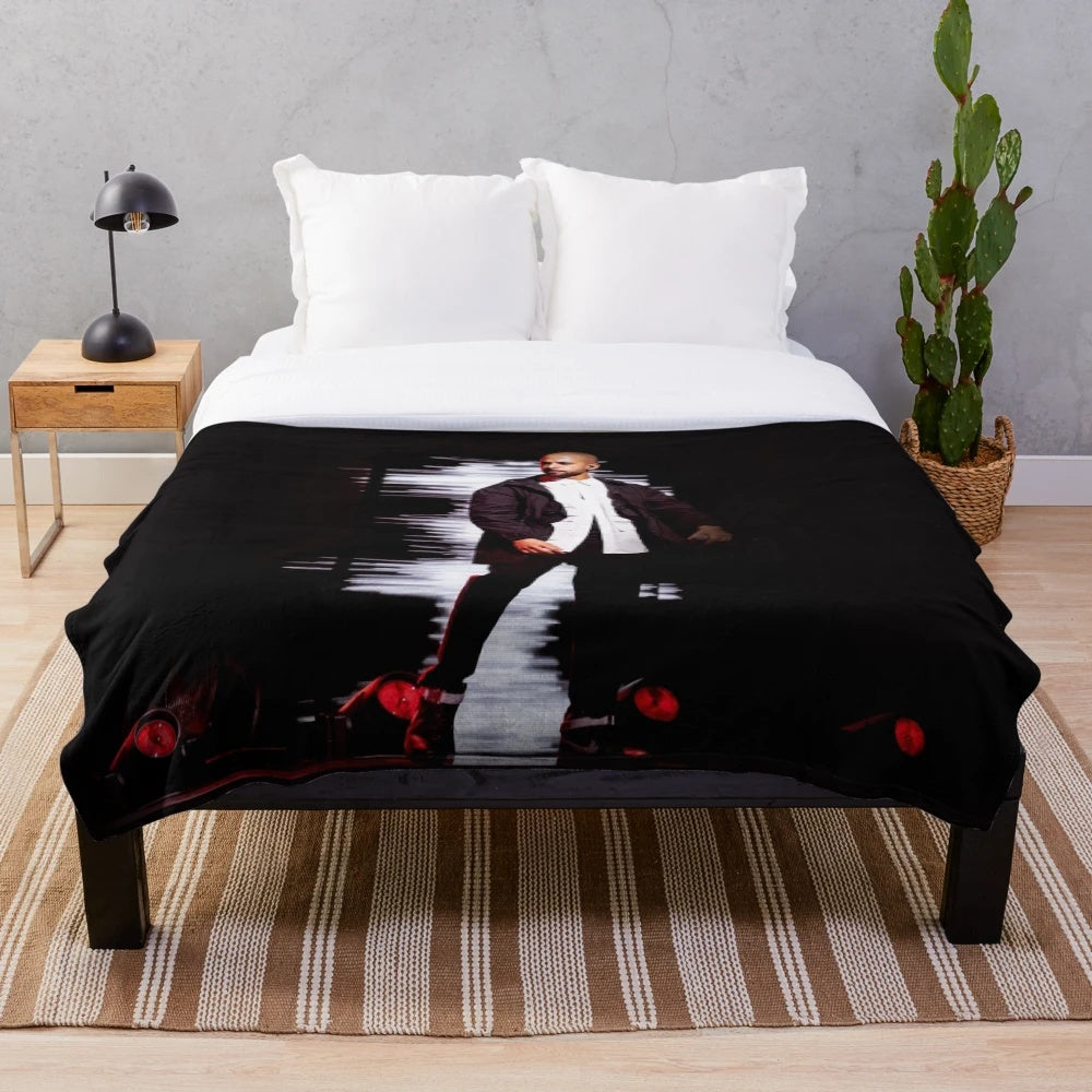 JLS-inspired plush blanket with soft and cozy design