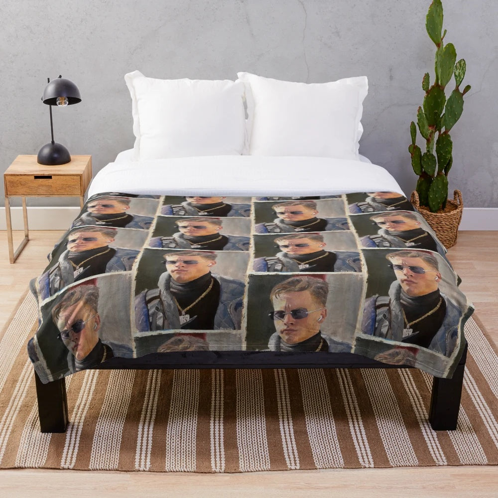 Soft and Warm Joe Burrow Bengals Plush Blanket