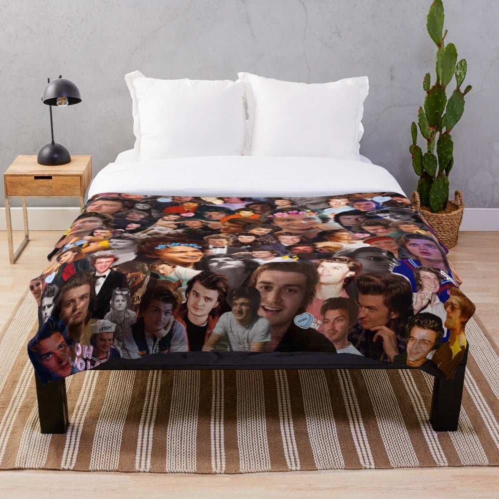 Joe Keery Plush Blanket, a soft and cozy blanket for Stranger Things fans