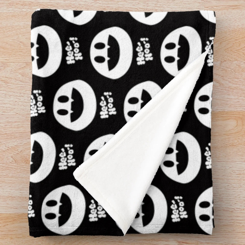 Joker-inspired plush blanket with video game and anime elements