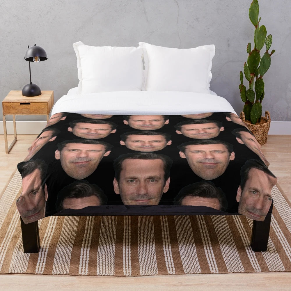 Soft and Snuggly Jon Hamm Inspired Plush Blanket