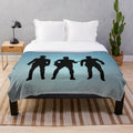 Jonas Brothers-inspired plush blanket with band silhouette design