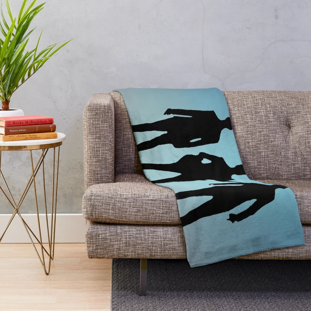Jonas Brothers-inspired plush blanket with band silhouette design
