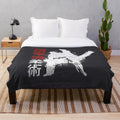 Ju-Jitsu inspired plush blanket with Japanese cultural design