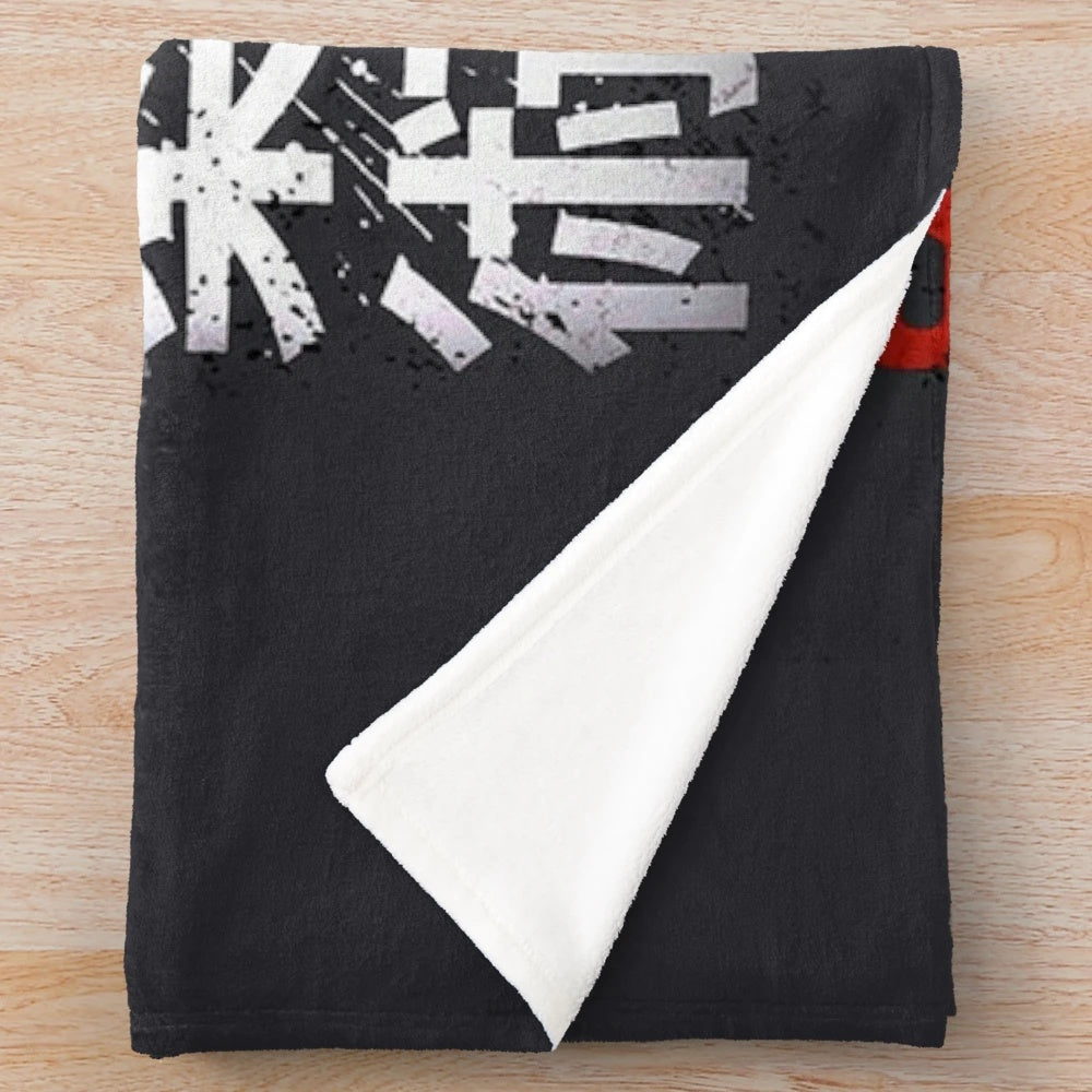 Ju-Jitsu inspired plush blanket with Japanese cultural design