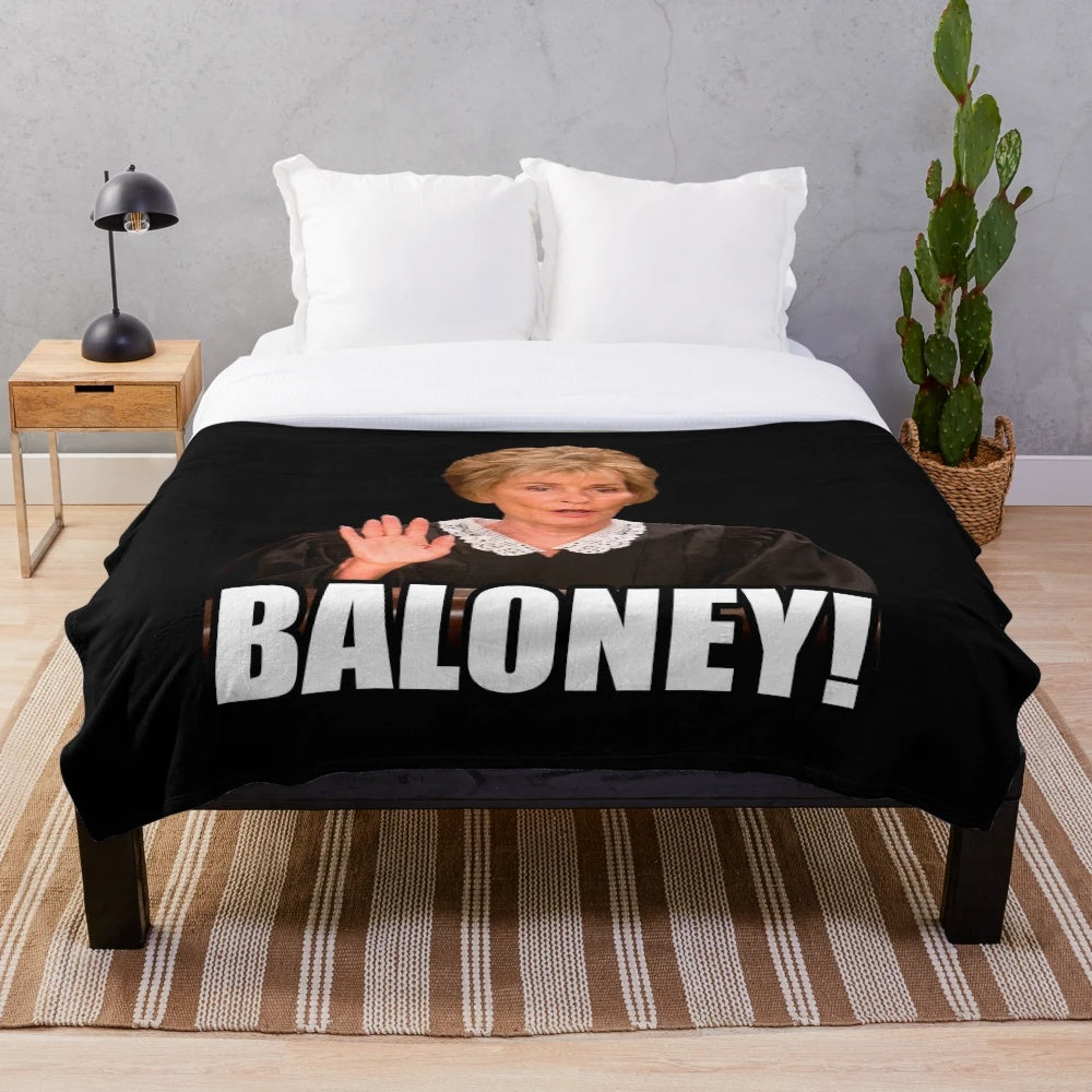 Judge Judy inspired baloney plush blanket