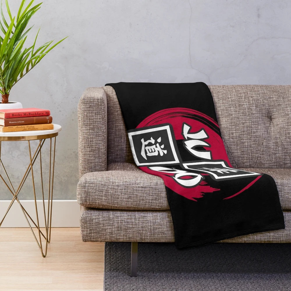Judo plush blanket featuring Japanese martial arts design