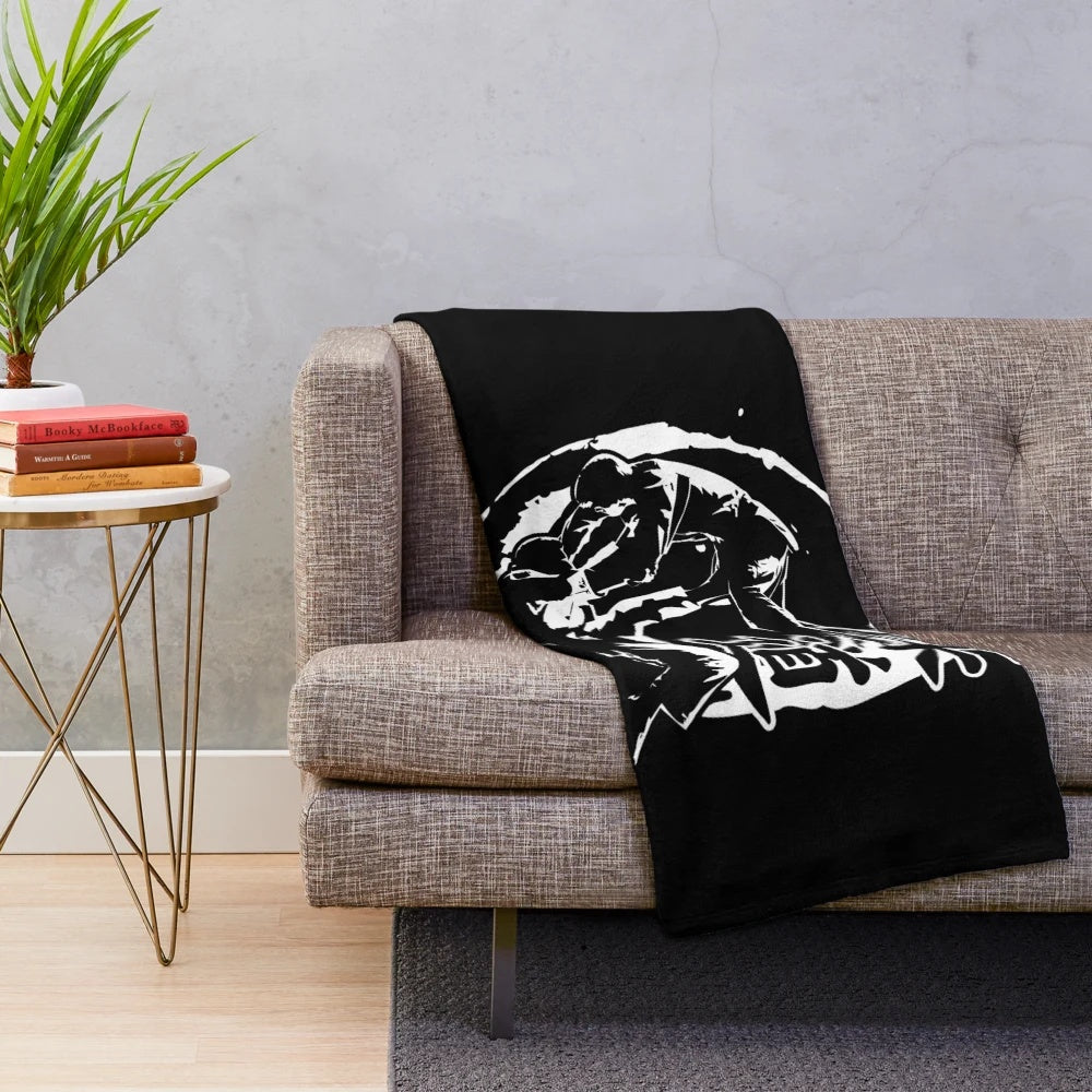 Judo Plush Blanket featuring traditional Japanese martial arts design
