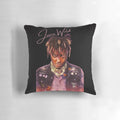 Juice WRLD-inspired pillow with black design