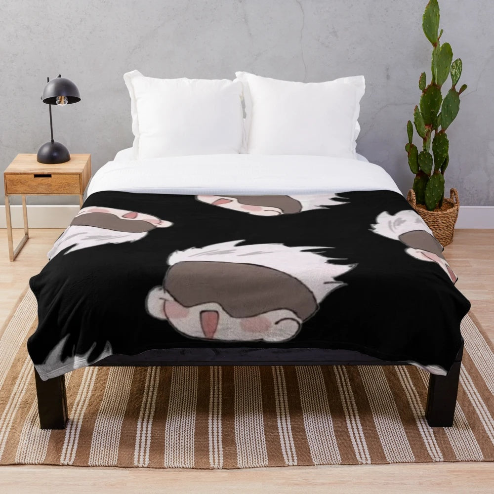 Chibi Gojo Satoru plush blanket from the Jujutsu Kaisen anime
