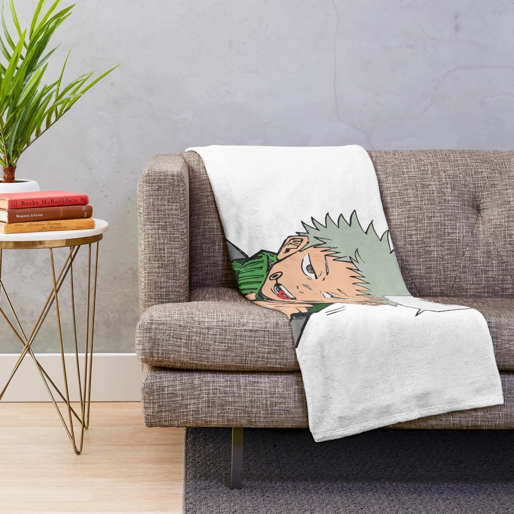 Comfortable and soft plush blanket featuring characters from the anime Jujutsu Kaisen