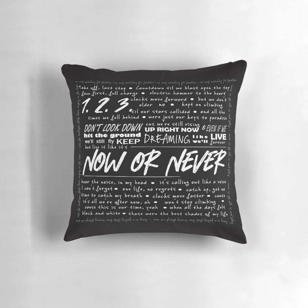 "Julie and the Phantoms" themed pillow featuring the show's characters