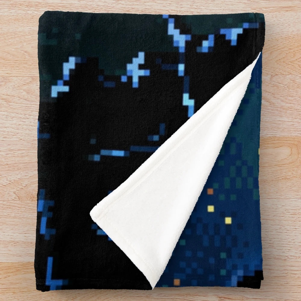 Soft and plush Stardew Valley Junimos night sky themed blanket
