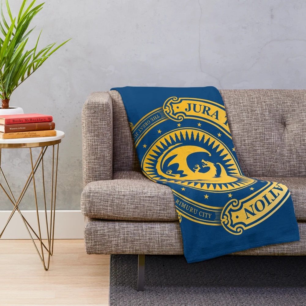 Jura Tempest Federation plush blanket with slime characters