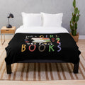 Just a Girl Who Loves Books" Plush Blanket