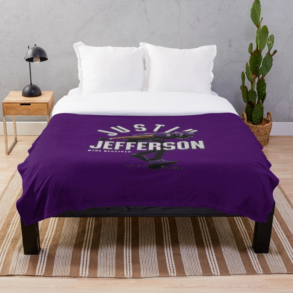 Justin Jefferson Inspired Plush Blanket