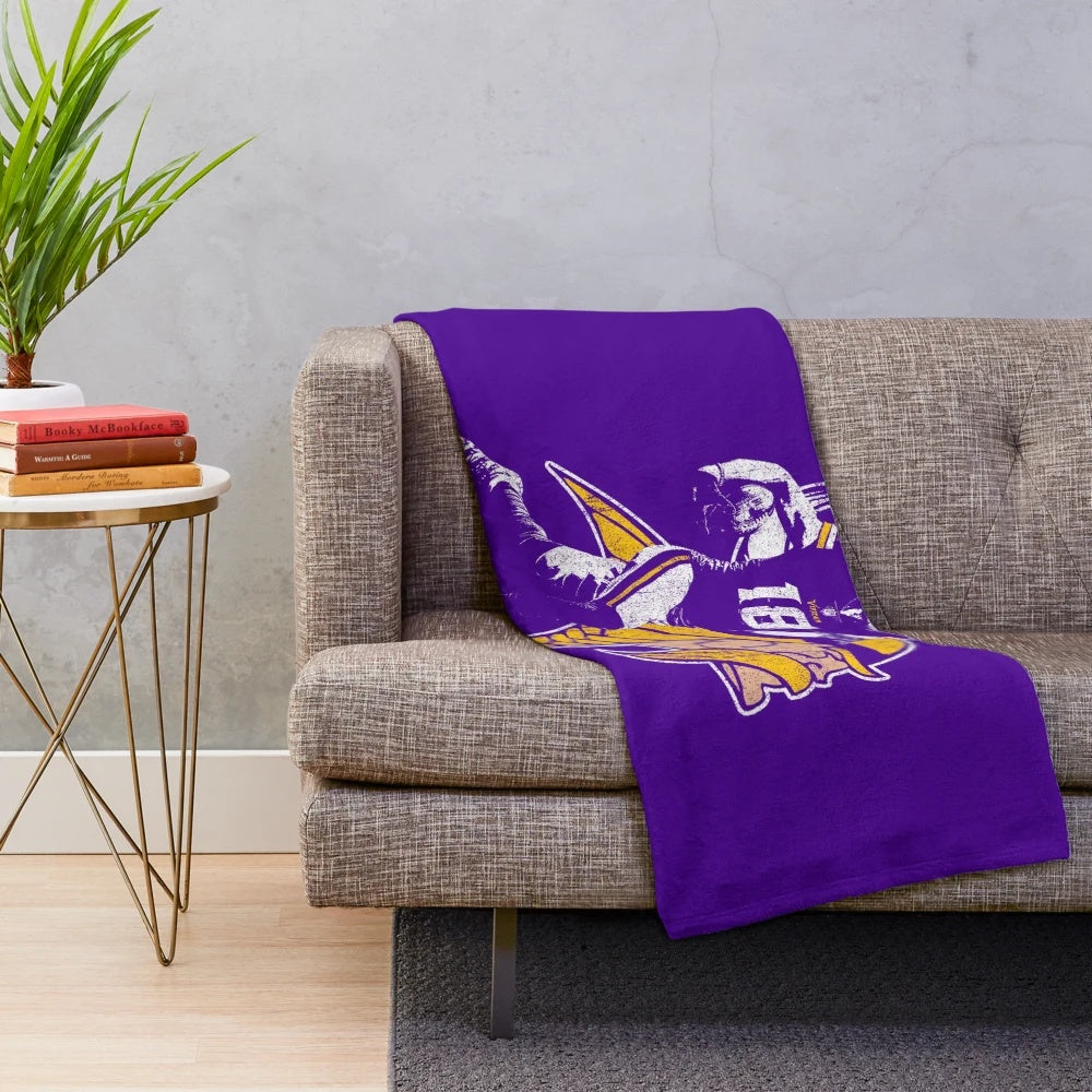 Justin Jefferson themed plush blanket